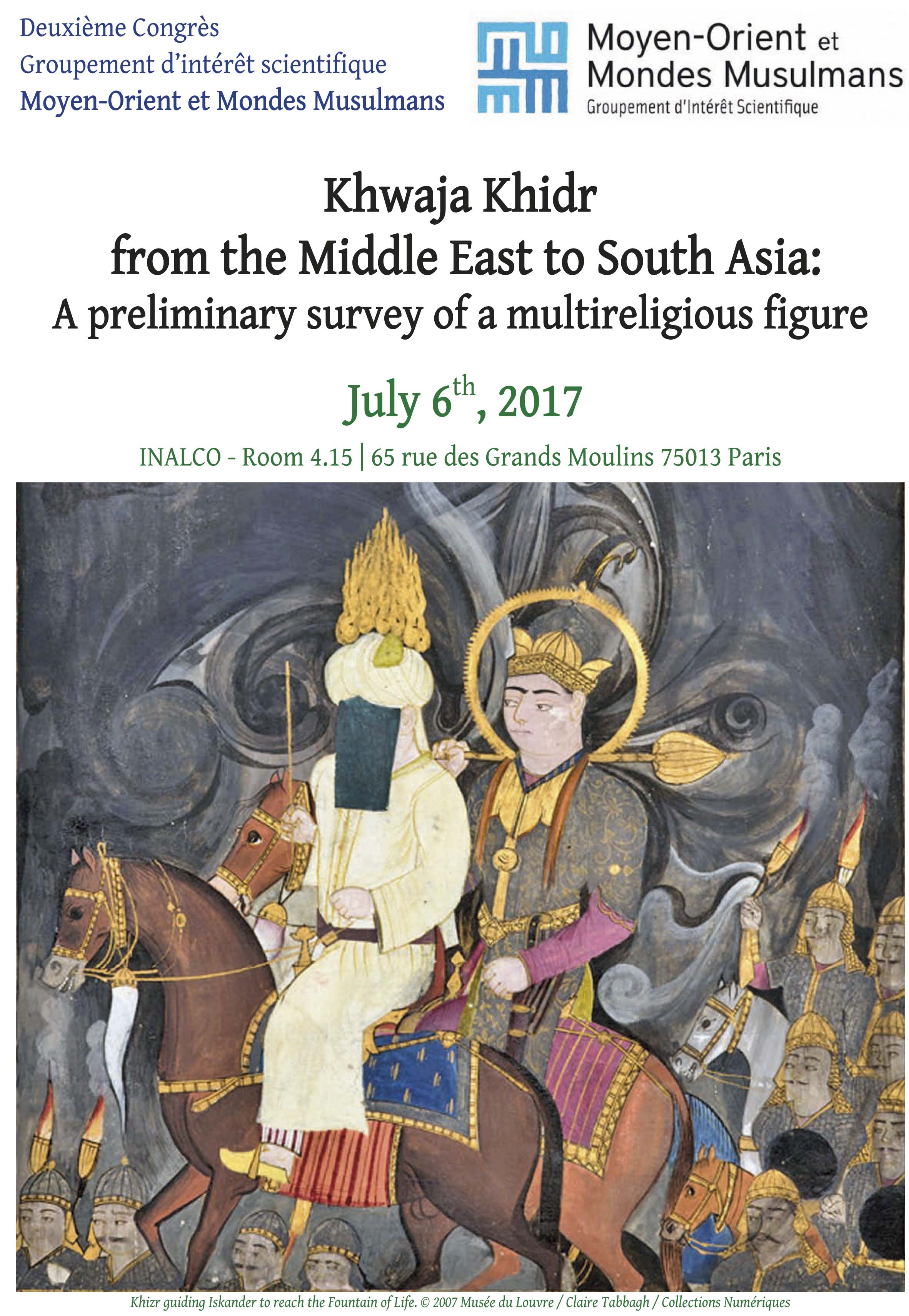 Khwaja Khidr  from the Middle East to South Asia: A preliminary survey of a multireligious figure